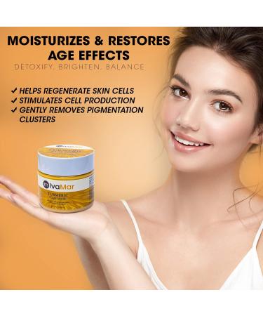 Turmeric Face Clay Mask Vitamin A&E Detox Brightening Treat Acne Antioxidant 120g - Buy Online on GoSupps.com