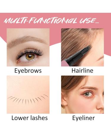 Crayon Sourcil imperm able avec 4 pointes de fourchette 3D Micro Crayon Sourcils Eyebrow Pencil Crayon Sourcil Waterproof cr e sans effort des sourcils d'apparence naturelle (01# Brun clair) - Buy Online on GoSupps.com