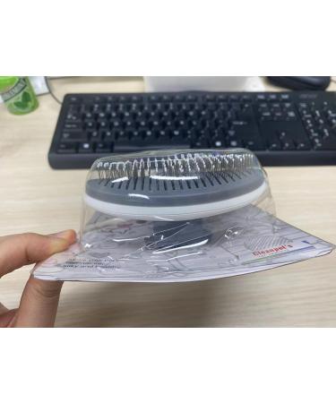 Moseem Pet Grooming Brush with Cleaning Button for Cats & Dogs - Removes Loose Undercoat and Tangled Hair - Grey - Buy Online on GoSupps.com