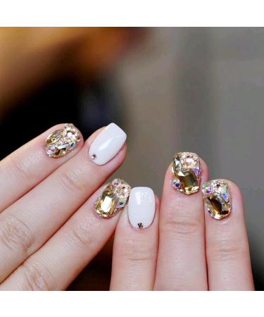 100pcs Nail Art 6X8mm Re-Octagonal Flatback Crystal Stones DIY Decorations Manicure Diamond for Nail - Buy Online on GoSupps.com