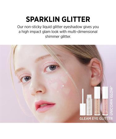 UNICORN GLOW Gleam Eye Glitter 01 Mirror Liquid Eyeshadow 0.14 oz - High Impact Glam Looks - Made in Korea - Buy Online on GoSupps.com