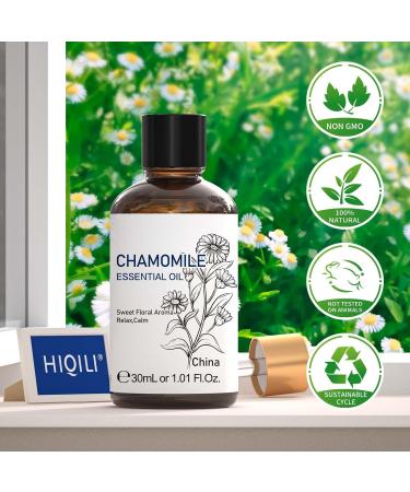 HIQILI Chamomile Essential Oil 30ML - 100% Natural Aromatherapy Oil for Face, Candle Making, Diffuser, Skin & Hair - Buy Online on GoSupps.com
