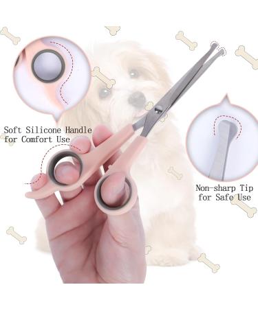 Pet Grooming Scissors Stainless Dog Grooming Scissors Sharp Cat Grooming Scissors with Safe Round Tips Professional Grooming Tool for Your Pet (Pink) Pink Scissors - Buy Online on GoSupps.com