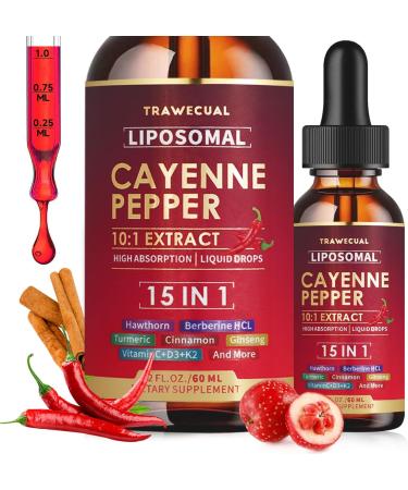 Trawecual Red Yeast Rice Gummies & Liposomal Cayenne Pepper Drops Supplement Bundle - Buy Online on GoSupps.com