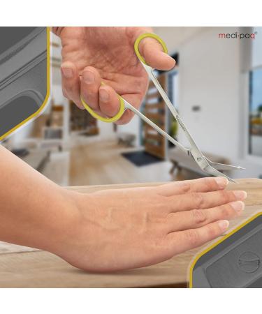 Medipaq Yellow Long Handle Toenail Scissors with Free Nail File - Ideal for Tough Toenails - Extra Leverage for Elderly & Limited Mobility - Buy Online on GoSupps.com