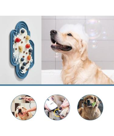 Ohmo Lick Mat for Dogs & Cats - 2 PCs Cute Cactus Design | Leak Mat for Puppy Fear Relief & Slow Feeding | Food-Grade Silicone (Dark Blue) - Buy Online on GoSupps.com
