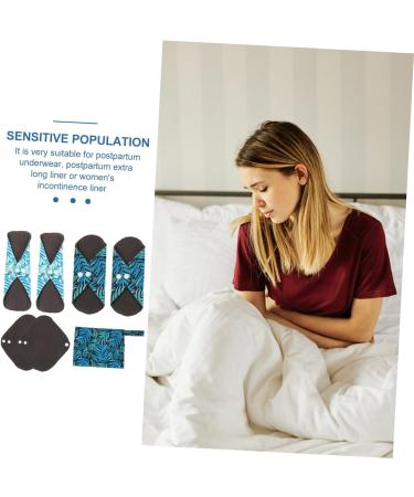 Napkin Set: Women's Bamboo Charcoal Menstrual Pads for Adults - Reusable Cloth Towels and Linen Briefs - Buy Online on GoSupps.com