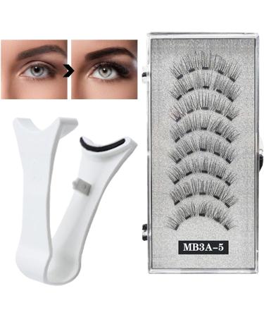 Wpsagek Magnetic False Eyelashes - 2 Pair 3D Eyelashes with Applicator | False Lashes Kit Natural Look Reusable Lashes with Applicator 3D Artificial Eyelashes for Women - Buy Online on GoSupps.com