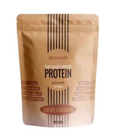 Plant Based Protein Powder Chocolate - Lactose & Dairy Free Protein Powder - Vegan Protein Shake Meal Replacement with Fava, Mung, Rice & Pea Protein, Low Carb, Keto, Sugar & Gluten Free, 21g Creamy Chocolate
