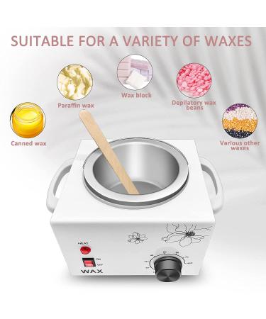 Professional Electric Wax Warmer for Hair Removal - Adjustable Temperature Set, Large Pot for Body & Facial Spa, Includes 50 Wax Sticks & 20 Collars - Ideal for Salon Use - Buy Online on GoSupps.com