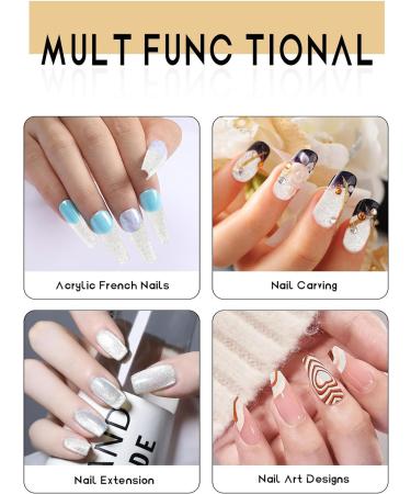 EBANKU Silver Glitter Acrylic Powder 120g/4.23oz Acrylic Powder Large Capacity Professional Acrylic Nail Powder for Nail Acrylic Extension Nail Carving Long-Lasting No Nail Lamp Needed - Buy Online on GoSupps.com
