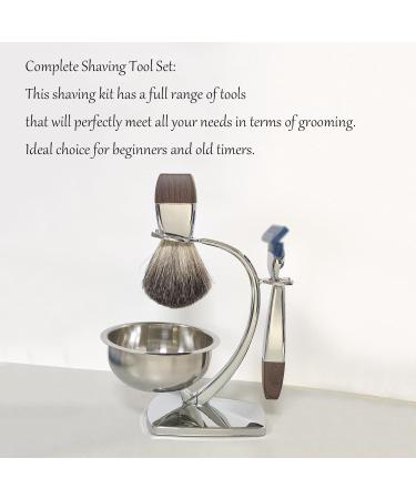 Jhtsole Stylish Shaving Set with Roof Hair Brush & Razor Stand - Perfect Gift for Men Compatible with Fusion 5 - Buy Online on GoSupps.com