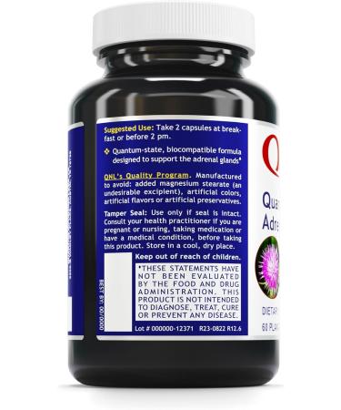 Quantum Nutrition Labs Quantum Adrenal Support- Adrenal Health Support Supplements Support for Fatigue and Promote Calmness Adrenal Gland Vitamins Rhodiola Rosea Organic - 60 Vegan Capsules - Buy Online on GoSupps.com