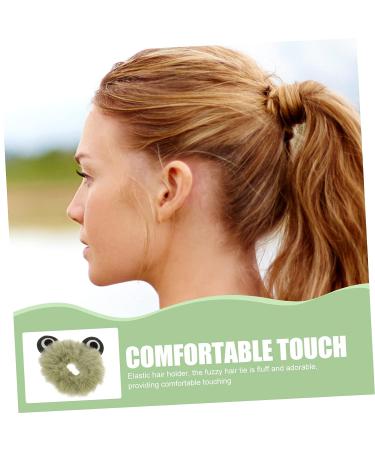 KALLORY Toddler Hair Tie 4pcs Ponytail Fluffy Bands - Cute Animal Scrunchies for Girls & Women - Buy Online on GoSupps.com