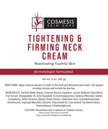 Cosmesis Tightening & Firming Neck Cream | Hydrate Defend & Revitalize Neck Skin - 2 oz - Buy Online on GoSupps.com