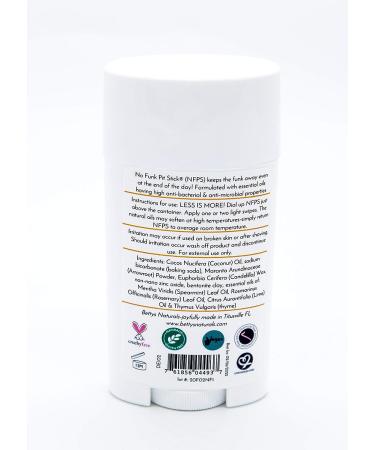 No Funk Pit Stick All Natural Deodorant - Fragrance Free, Aluminum Free, Gluten Free, Vegan - 24 Hour Odor Protection with Zinc Oxide & Bentonite Clay - Buy Online on GoSupps.com