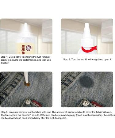 Emergency Stain Rescue Strong Clothes Rust Yellow Remover Emergency Stain Rescue Quick Dirt Spot Stain Rust Yellow Remover Laundry Clothing Cleansing Agent Tools (100ml) - Buy Online on GoSupps.com