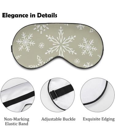 Brown Snowflakes Sleeping Mask - Adjustable Soft Eye Cover for Winter | Perfect Christmas Gift for All - Buy Online on GoSupps.com