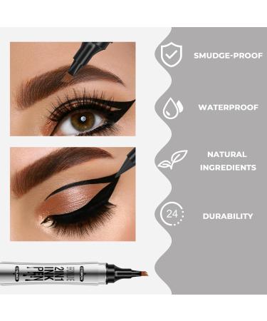  LAXISCREED Magic Eyebrow Pencil 3D Waterproof Eyebrow Pencil with Fork Tip and Double Tip - Microblading and Eyeliner for Natural Eyebrows Long Lasting Light Brown - Buy Online on GoSupps.com