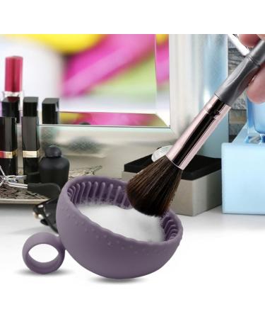Brush Cleaner Pads Makeup Brush Cleaner Bowl Silicone Make Up Cleaner Portable Washing Cosmetic Bowls Easy To Clean Makeup Brush Bowls Brush Washing Bowl For Girls Fast Make Up Cleaning Lavender - Buy Online on GoSupps.com