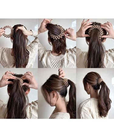 Buy Fkxczn Vogelnest Hair Ring - Expandable Ponytail Clip Velvet Hair Jewelry Bird Nest-Shaped Holder for Women & Girls - International Shipping Available - Buy Online on GoSupps.com