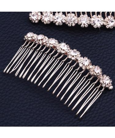 8-Flower Hairpin Combs Crystal Rhinestone Bridal Hair Pins Hair Clips Women Wedding Headpiece for Bride Bridesmaids - Buy Online on GoSupps.com