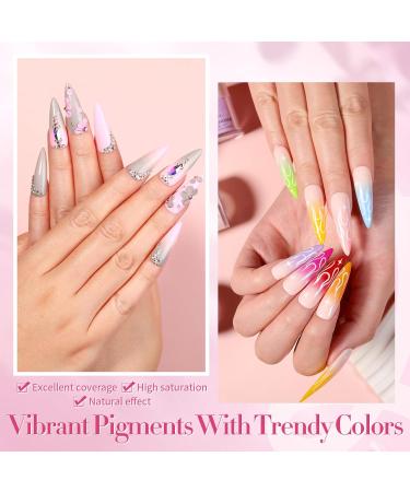 BORN PRETTY 24 Color Acrylic Powder Set | Professional Nail Extension Kit for Beginners | Glitter Acrylic Nail Powder Starter Set - Buy Online on GoSupps.com