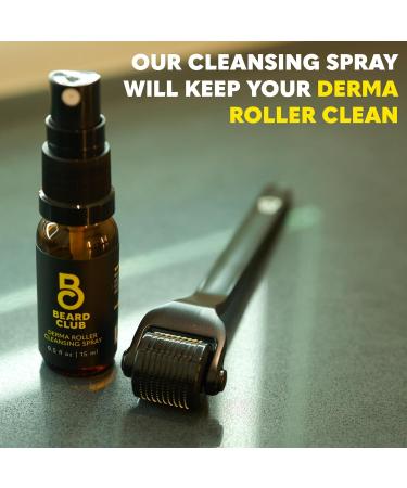 Beard Club Derma Roller Replacement Head & Cleansing Spray - 0.3mm Titanium Microneedles for Prolonged Use | Buy Now - Buy Online on GoSupps.com