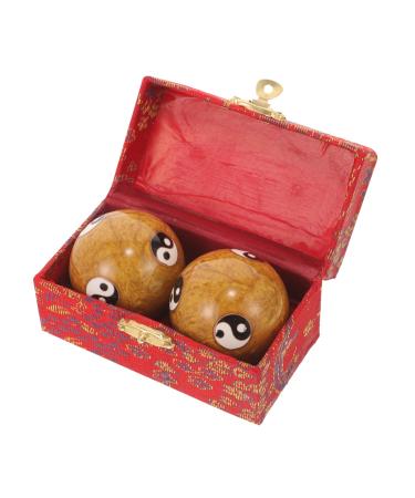 Fomiyes 2st massage balls Massage bullets -yang balls of training handballs for the baoding balls with bell play metal yang balls of old adult boccia cloisonn -emille