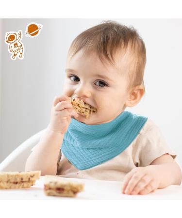 10 Pack Muslin Baby Castle Bibs | Stylish Absorbent Bandana Drool Bibs for Teething & Drooling | Soft Unisex Toddler Bibs - Easy Wash Set - Buy Online on GoSupps.com