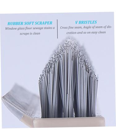 Shower Scrubber Floor Scrub Brush 2 in 1 44.09inch 120 Rotary Detachable Water Scraper Scrubber Cleaning Brushes for Bathroom Toilet Kitchen Khaki - Buy Online on GoSupps.com