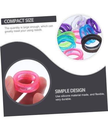 Buy Minkissy 36 pc Silicone Ring Scissors Set - Pet & Hair Scissors with Finger Protection - Durable & Colorful Silicone Rings for Safe Use - Buy Online on GoSupps.com