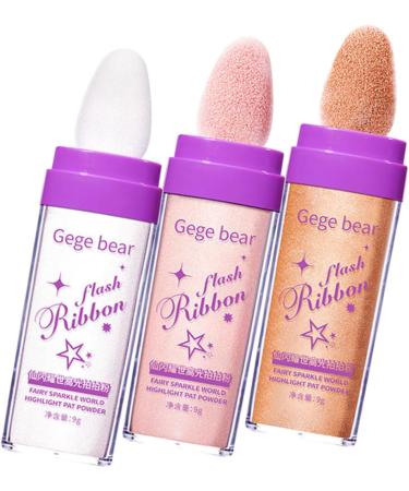 FOMIYES 9 Pcs Highlight Pat Powder Glitter Highlighter Face Powder Compact Glitter Powder Makeup Stick Body 1 count (Pack of 1) Assorted Colorx3pcs - Buy Online on GoSupps.com