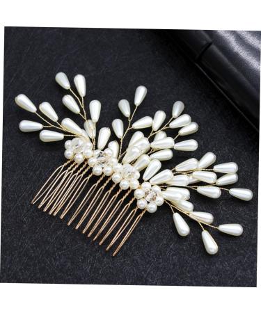 Ipetboom Bridal Headpiece Barrettes for Women Pearls Flower Hair Pearl Hair Comb Hair Combs for Women Hair Claw Clips for Women Bridal Hair Clip Tiara Bridesmaid Wedding Hair Accessories - Buy Online on GoSupps.com