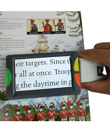 Portable Video Magnifier 2X To 32X Zoom 4.3Inch with Foldable Handle Digital Reading Magnifier 26 Color Modes Electronic Video Magnifier for Reading Books Style 4 - Buy Online on GoSupps.com