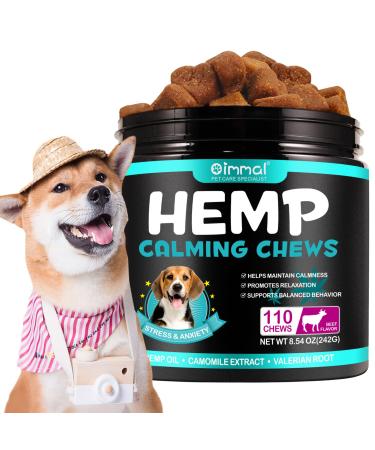 HRAMEX Calming - Food Supplement for Dogs Supplement Stress Relief No Dyes or Preservatives 110 Delicious Beef Treats 242g