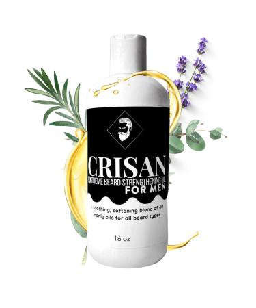 CRISAN Beard Oil for Men - 16 Ounces - Hand Crafted in the USA - Organic Extreme Beard Strengthening Oil Softer Smoother Moisturized Beard Leave-in Conditioner