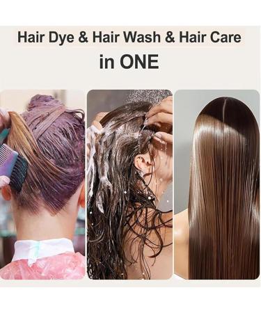 Nbzsmlkn Long Lasting Hair Dye Set Gray Hair Coverage Without Damaging the Scalp Long Lasting and Natural Hair Color Shampoo for Women and Men Brown - Buy Online on GoSupps.com