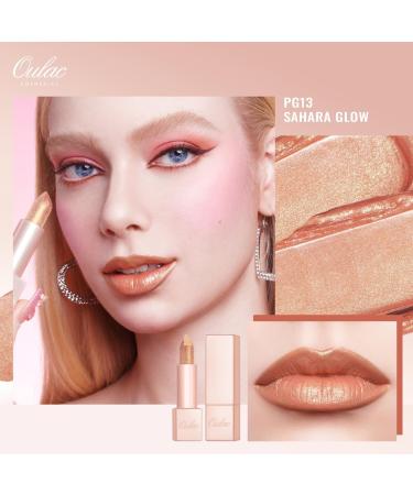  oulac OULAC Moisturizing glossy golden shimmering red lipstick with a creamy texture a lip treatment for hydrated lips Infinity Moisture Vegan 13 Sahara Glow - Buy Online on GoSupps.com