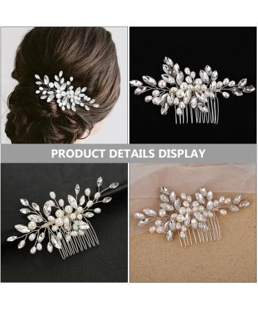 Amosfun Bridal Headwear Hair Toppers Hair Pin Hair Clip Bridal Hair Comb Hair Side Comb Wedding Headpiece Wedding Elegant Headdress Bridal Headdress Metal White Accessories Classical Bride - Buy Online on GoSupps.com