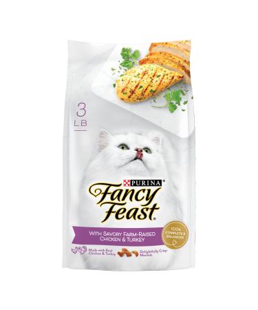 Fancy Feast Purina Dry Cat Food, with Savory Chicken & Turkey - 3 lb. Bag Dry Food Chicken & Turkey 3 Pound (Pack of 1)
