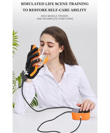Rehabilitation Robot Gloves Hand Stroke Recovery Equipment Upgrade Stroke Hand Therapy Equipment Automatic Hand Trainer Gloves with USB Chargeable left+right X-Large - Buy Online on GoSupps.com