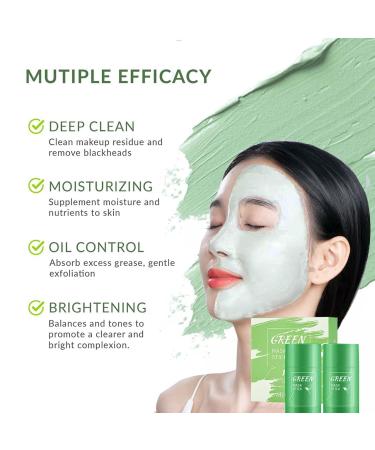 Green Tea Clay Mask Stick for Deep Cleanse and Blackhead Removal - Oil-Control Skincare for Women and Men - Buy Online on GoSupps.com