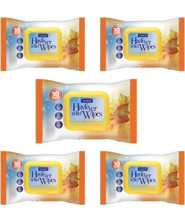 Nuage Hayfever Allergy Relief Wipes - 5 Packs (150 Wipes) - Fast Relief for Allergies - Buy Online on GoSupps.com