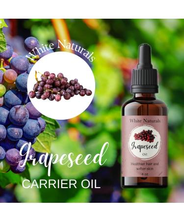 4 oz Grapeseed Oil - 100% Pure, Cold-Pressed for Massage, Cooking & Aromatherapy - Vitamin-Rich E, A, K - Buy Online on GoSupps.com