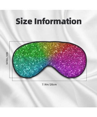Colorful Glitter Print Sleep Eye Mask - Soft Blindfold with Elastic Strap for Travel & Night Sleeping - Buy Online on GoSupps.com