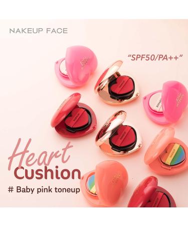 NAKEUP FACE Baby Pink Tone-Up Cushion - Whitening & Hydrating Foundation - Buy Online on GoSupps.com