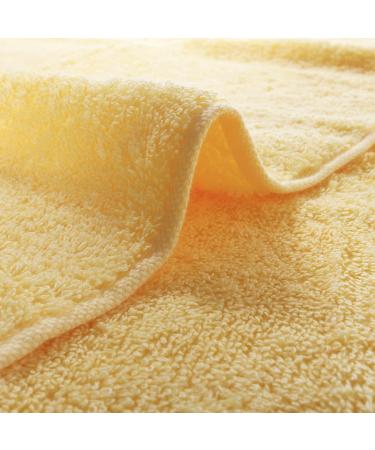 SEMAXE 12-Pack Yellow Cotton Washcloths Set - Soft & Absorbent Face Towels for Hotel, Spa, Bathroom - Fingertip Towels - Buy Online on GoSupps.com