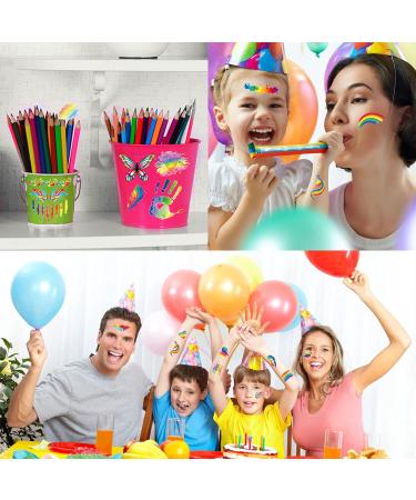 Cerlaza Tie Dye Temporary Tattoos - 100+ Styles | Colorful Body Art Stickers for Kids & Adults | Birthday Party Supplies & Decorations - Buy Online on GoSupps.com