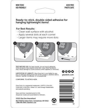 Glue Dots Dot N' Go Glue Dot Dispenser with 200 Removable Double-Sided Adhesive Poster Dots  3/8-Inch  Clear  1 Pack 1 Pack Poster Dots Dispenser - Buy Online on GoSupps.com